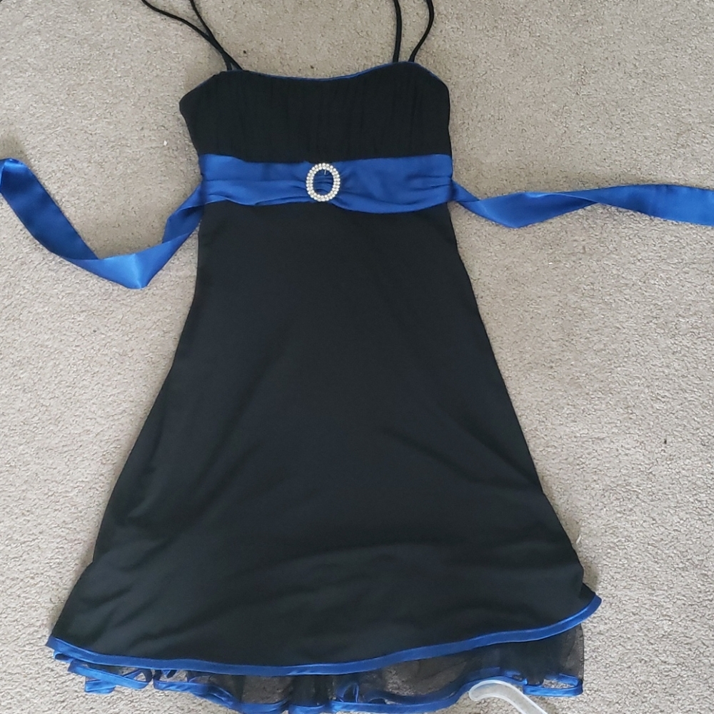 Blue and black Dress
